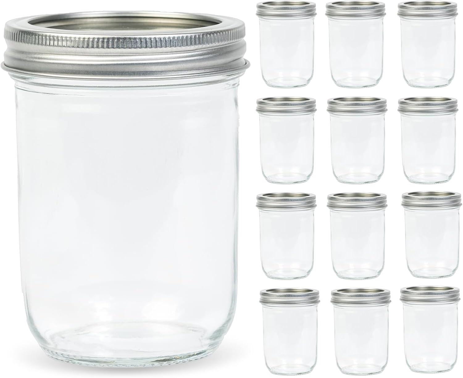 Yodecy Mason Jars 12Pack 16 oz