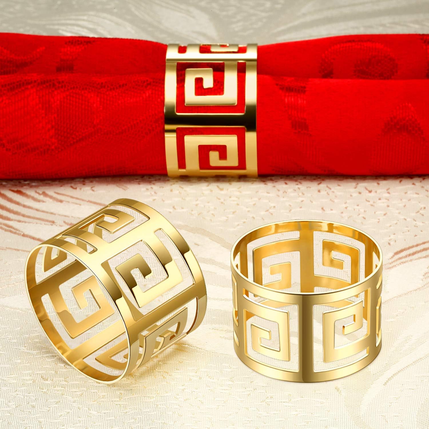96-Piece Gold Napkin Rings Set