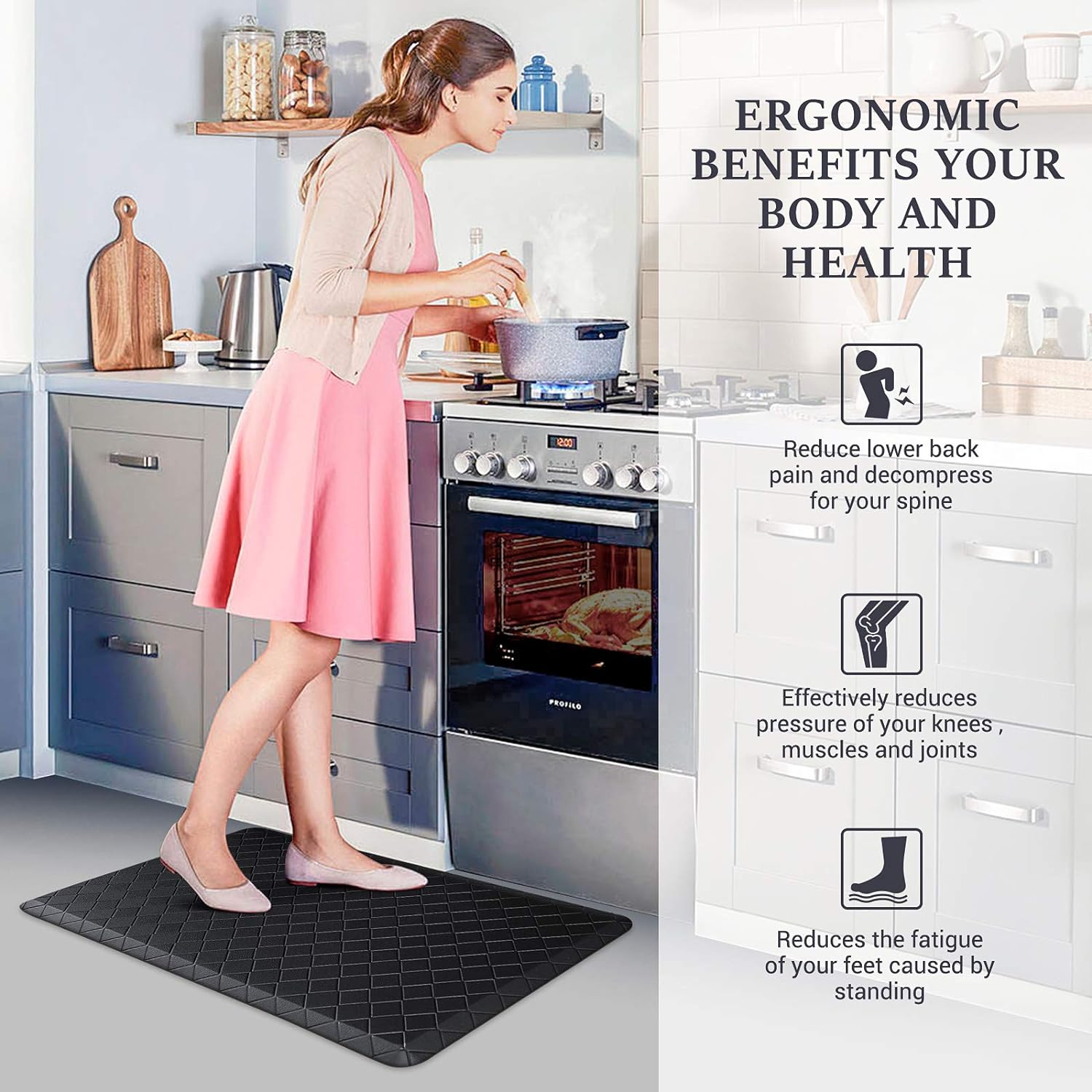 HappyTrends Anti-Fatigue Kitchen Mat