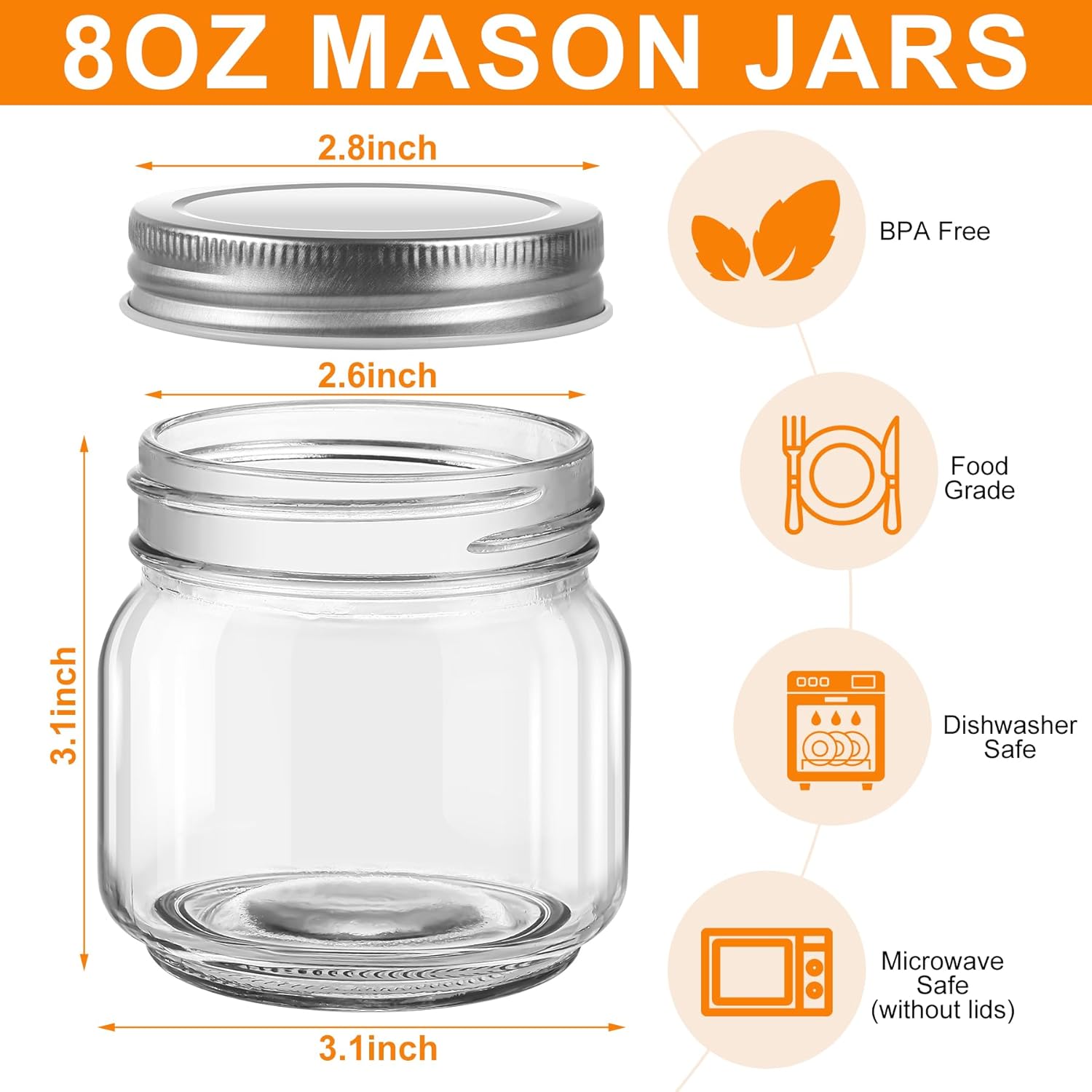 Perfect 6-Pack Mason Jars for Home Use