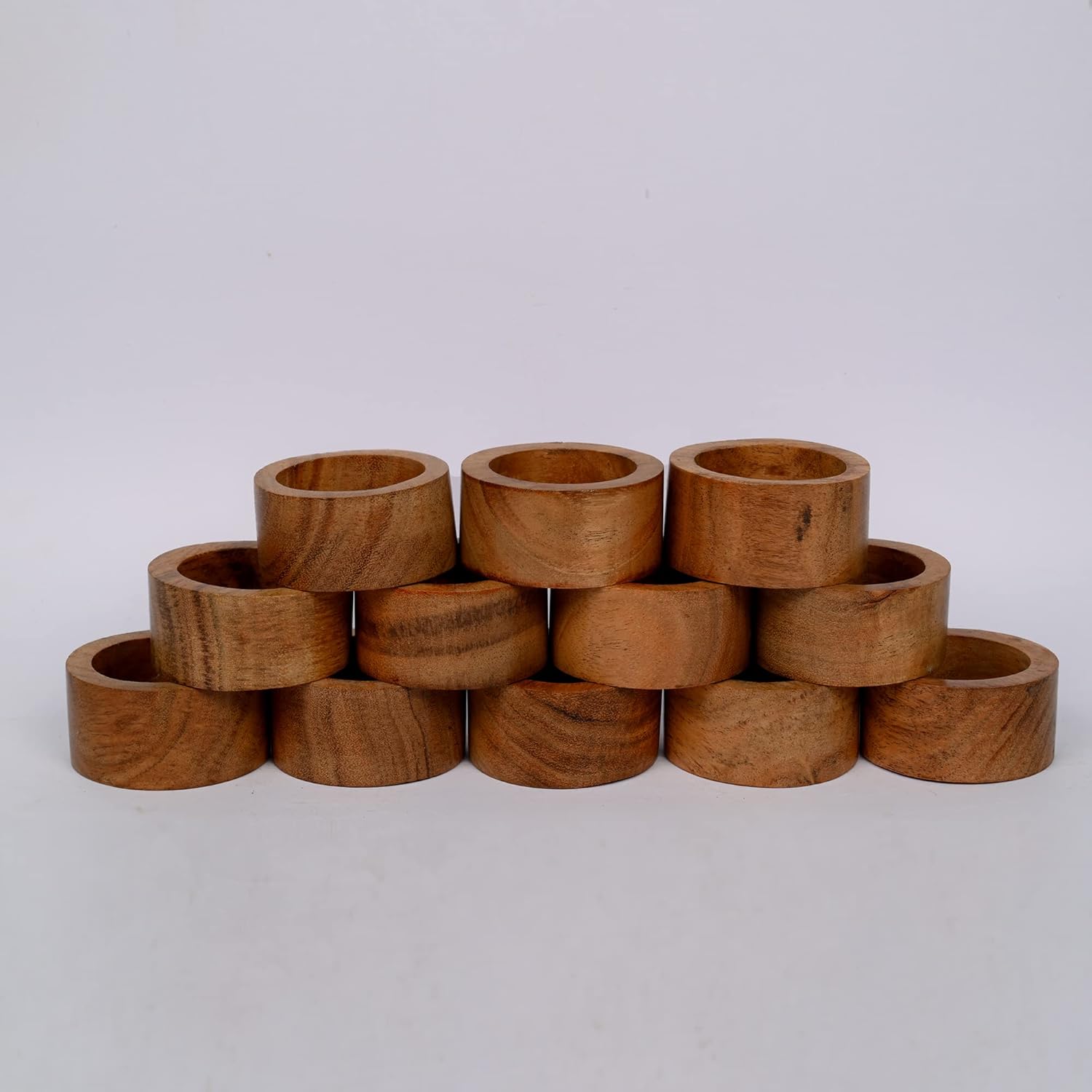 Elegant Acacia Napkin Rings