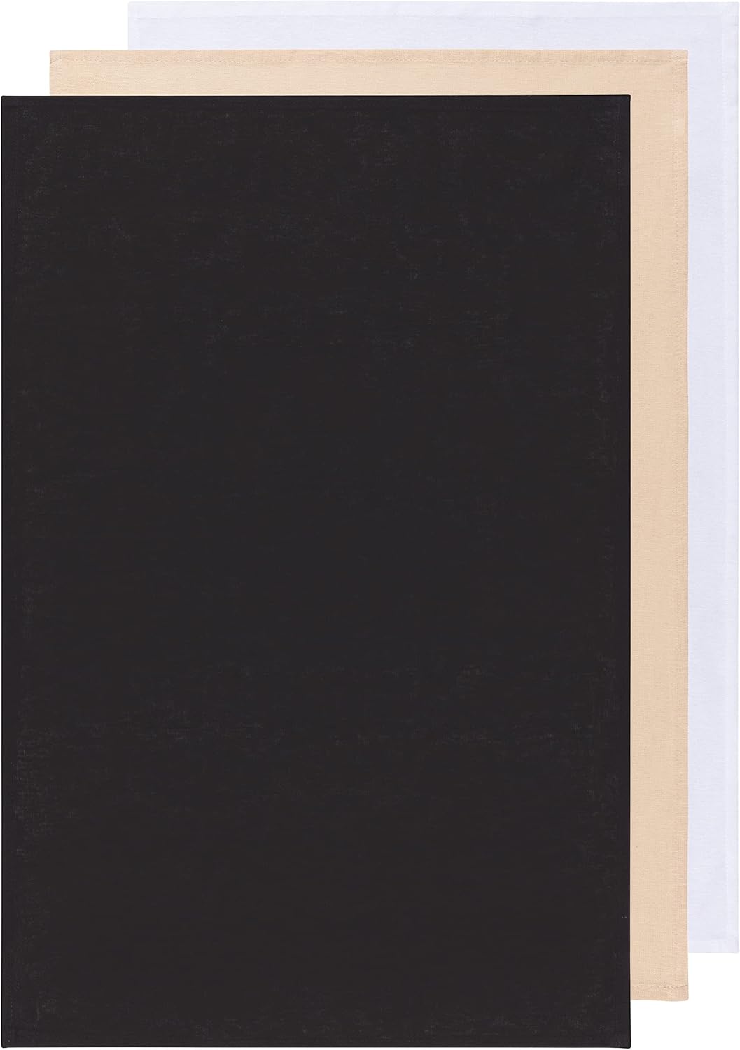 Now Designs Floursack Kitchen Towels Set of Three BlackOysterWhite