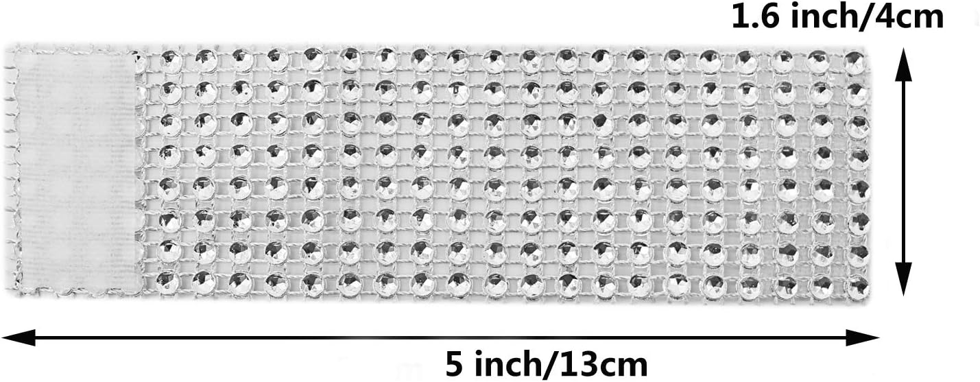 Elegant Rhinestone Napkin Rings 120 Pack Silver Perfect for Weddings Parties