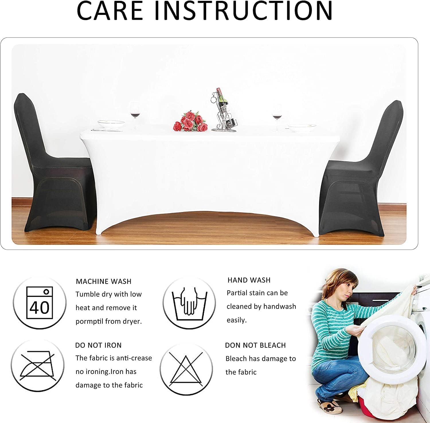 Sturdy Stretch Tablecloth for Folding Tables