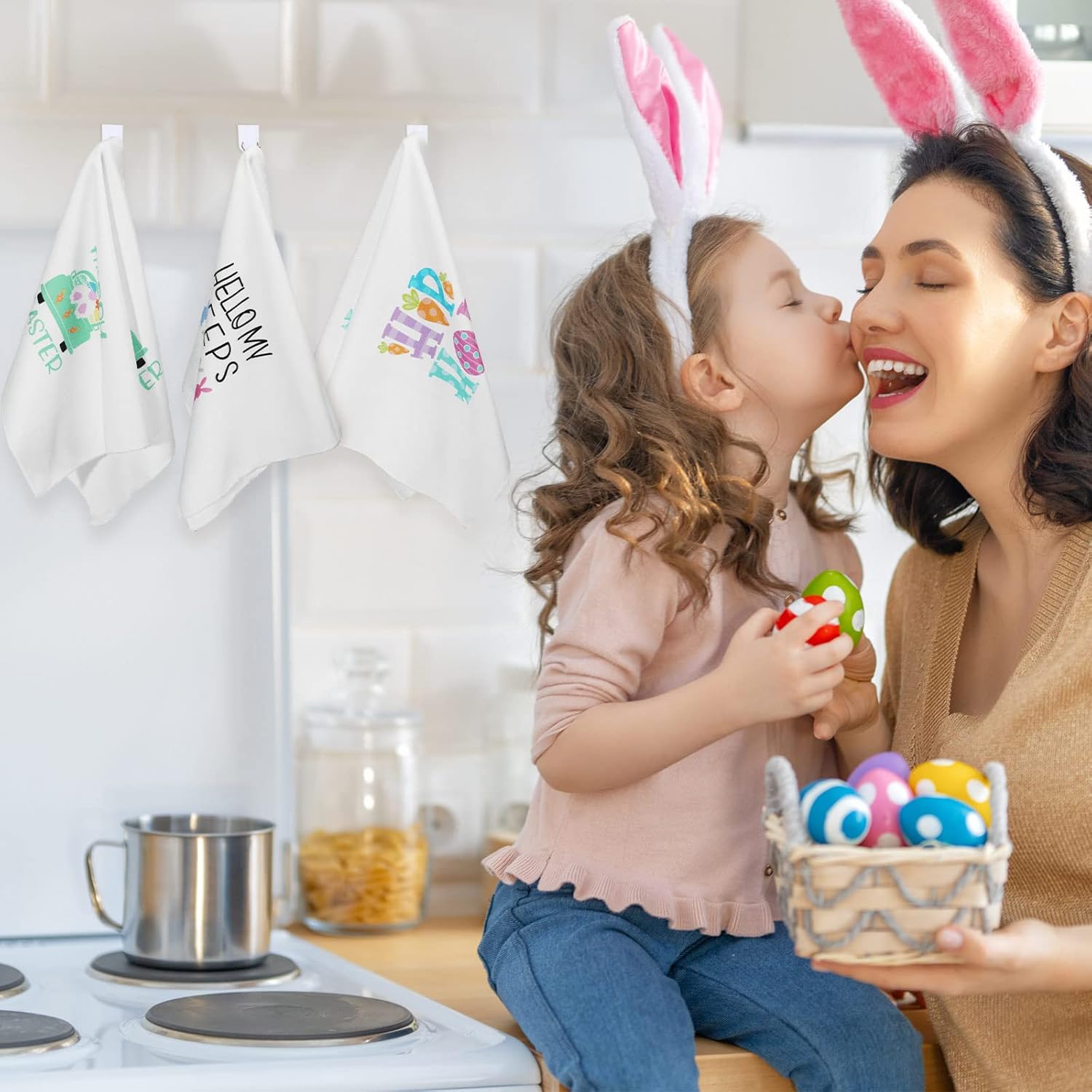Happy Easter Kitchen Towels by Moukeren