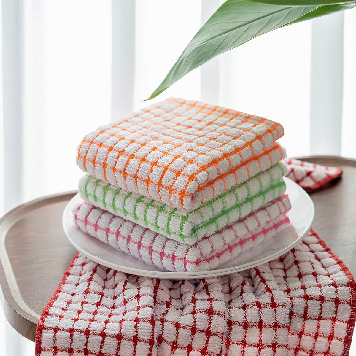 100 Cotton Kitchen Dish Towels 16x25 6Pack