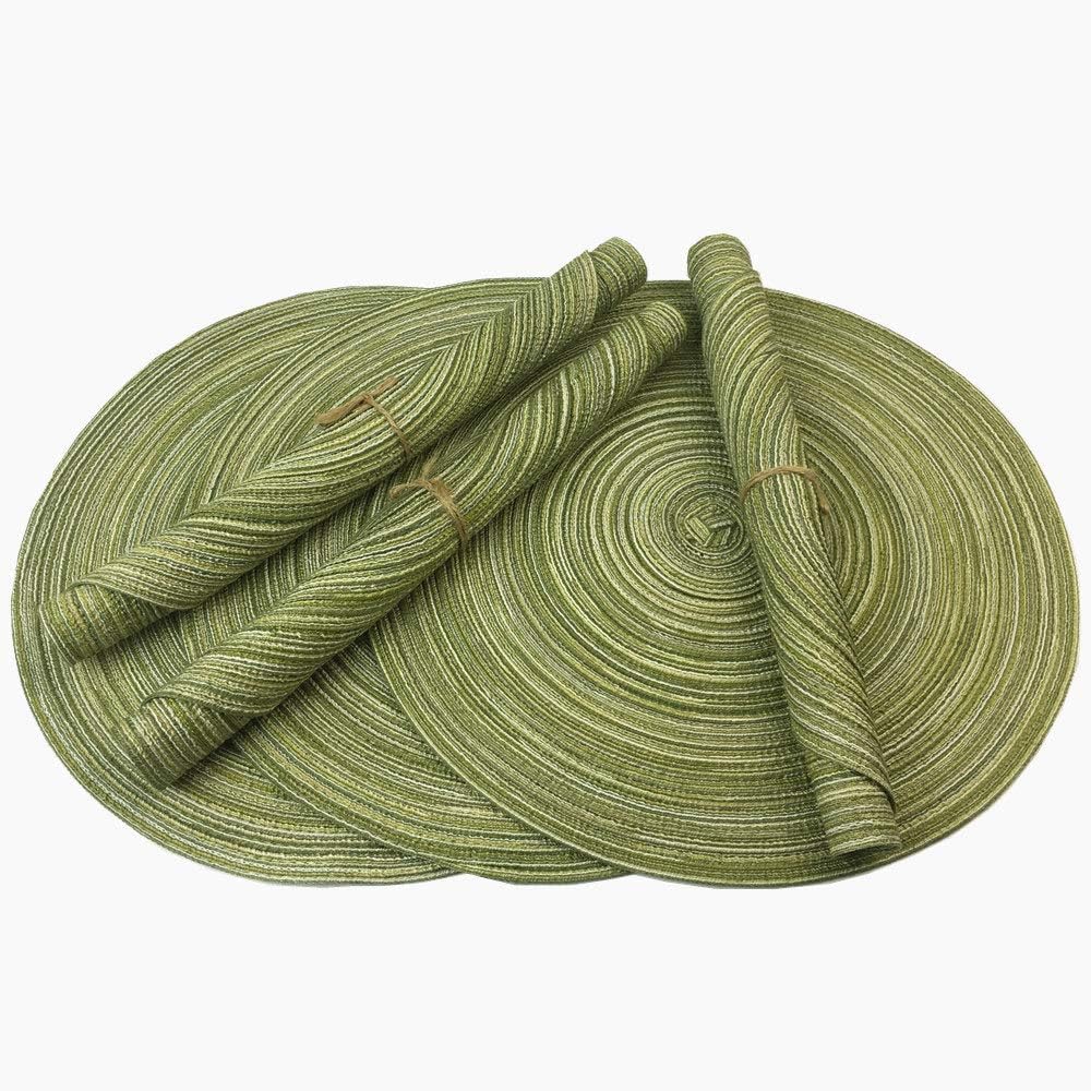 WAZAIGUR Red A Placemats Set of 6 14-inch Diameter Heat-Resistant