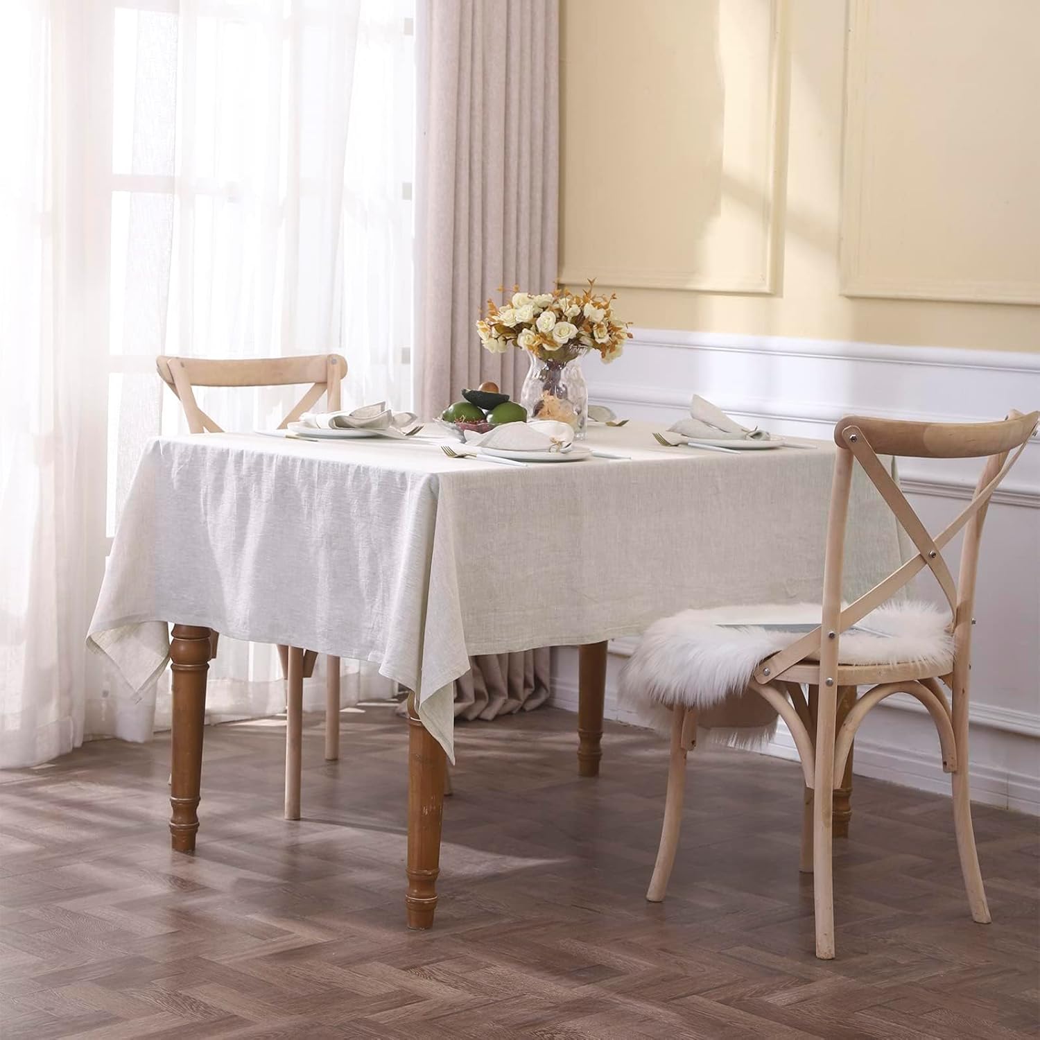 Simple Opulence Linen Tablecloth