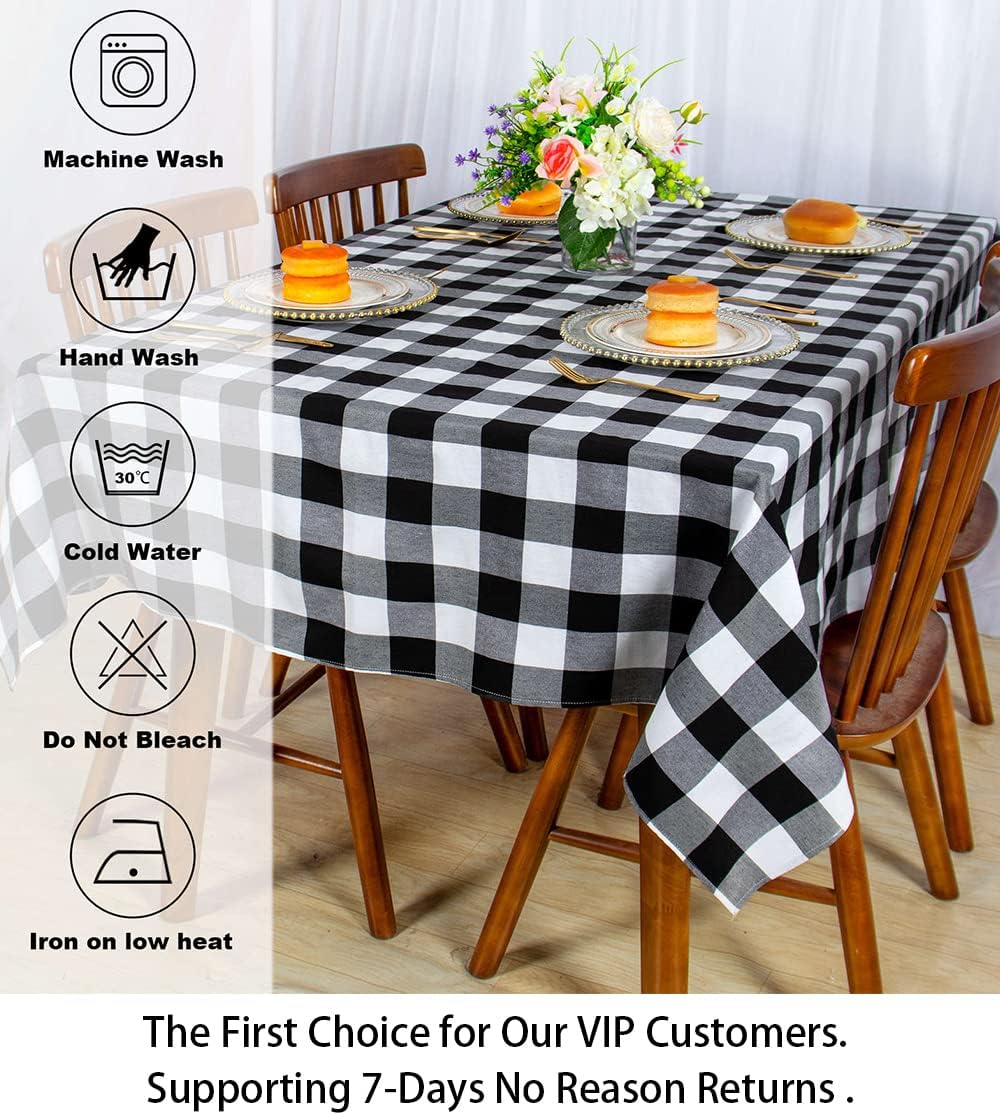Beautiful Checked Square Tablecloth