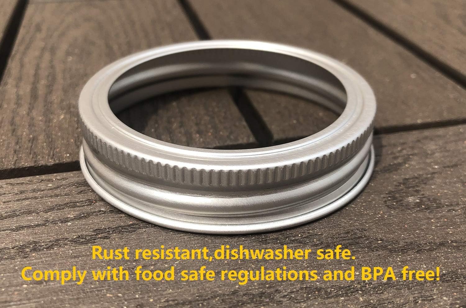 Silver Aluminum Rings for Mason Jars