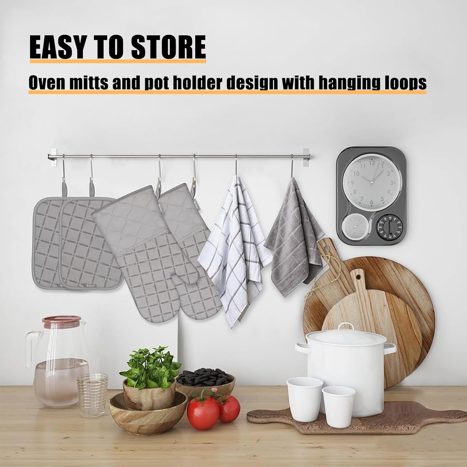 Heat-Resistant Oven Mitts Kitchen Essentials Set