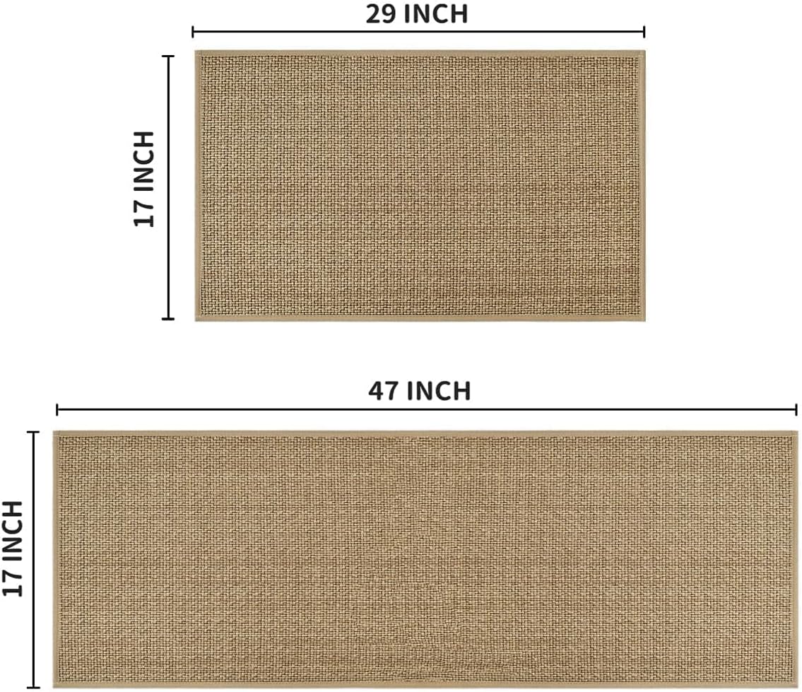 Artoid Mode Washable Non-Slip Kitchen Rugs Set of 2