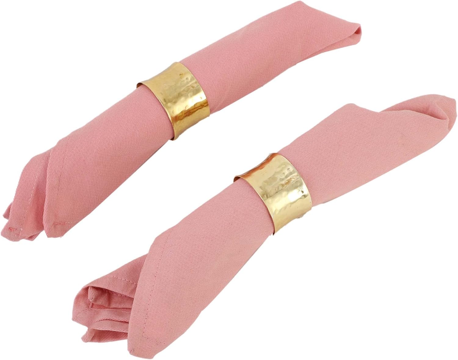 ITOS365 Handmade Golden Napkin Rings Holder Set of 12