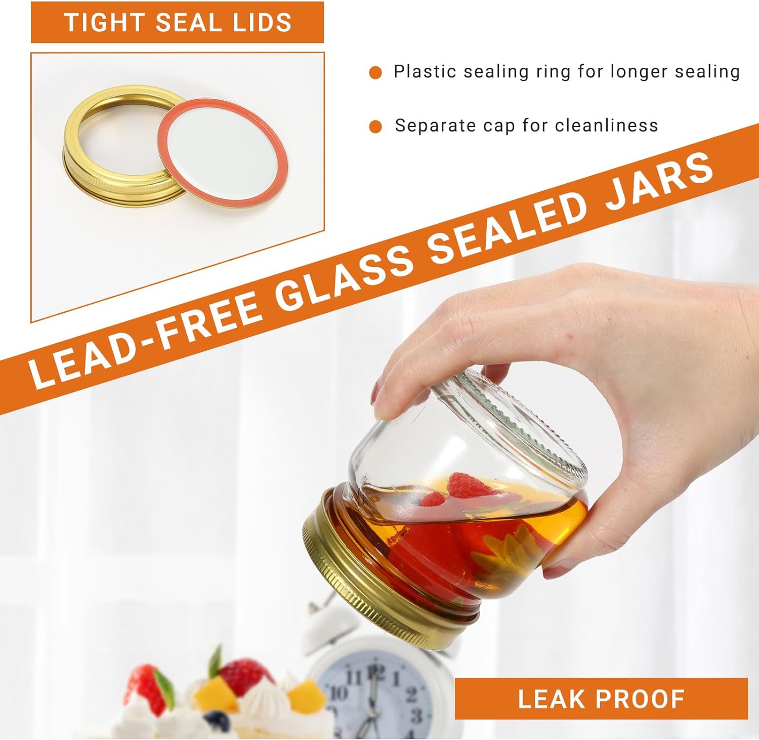 Betrome 8 oz Mason Jars Set Eco-Friendly Storage Solution