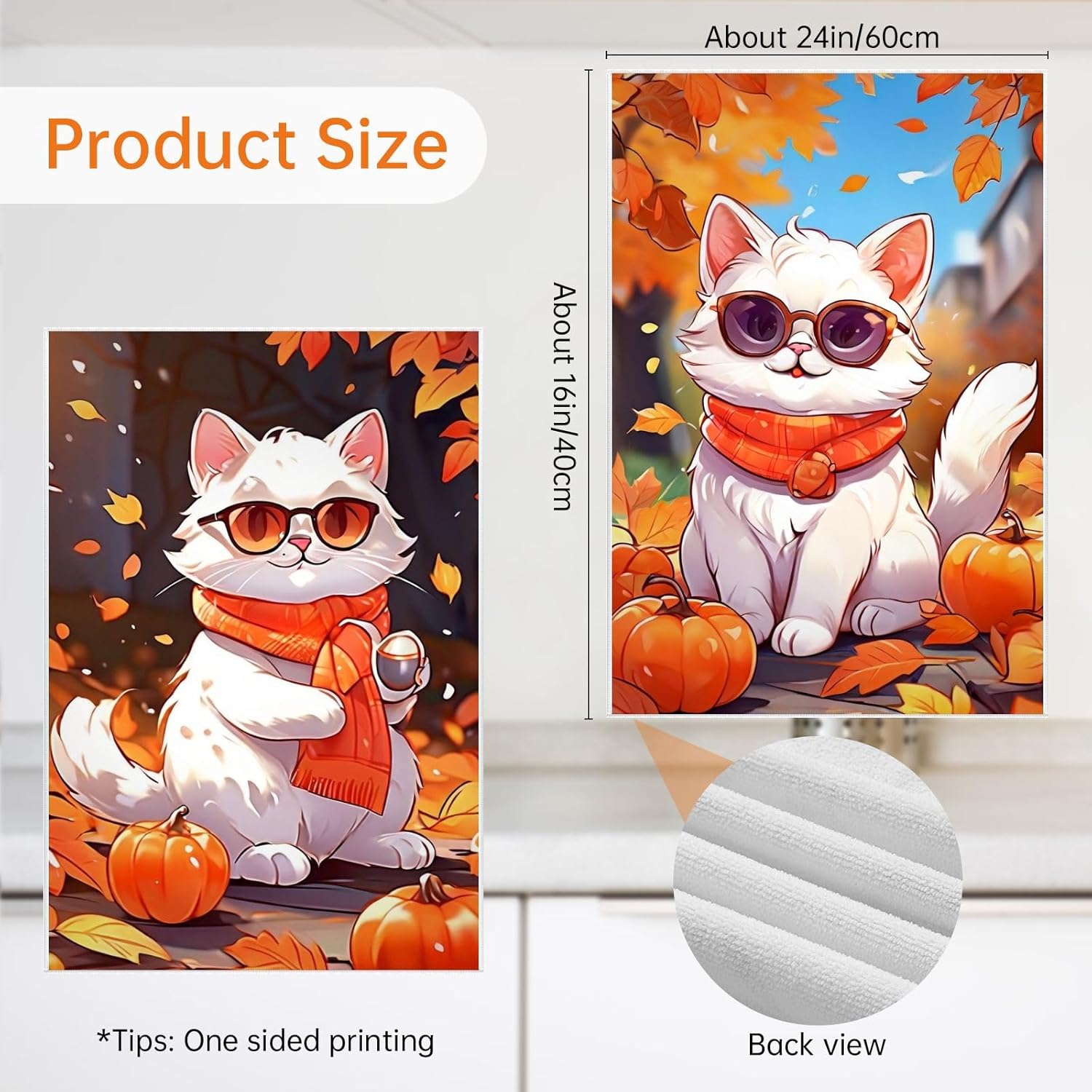 Oeught Handycat Autumn Kitchen Towel Set