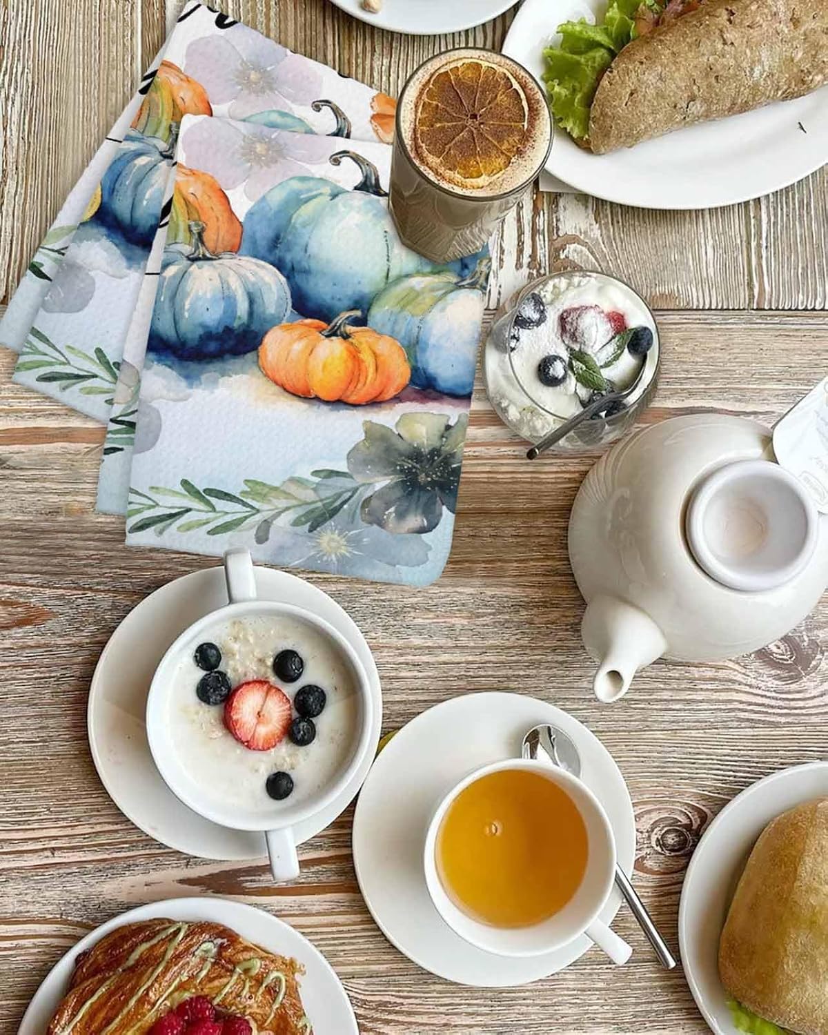 Pumpkin profusion Party Hand Towels