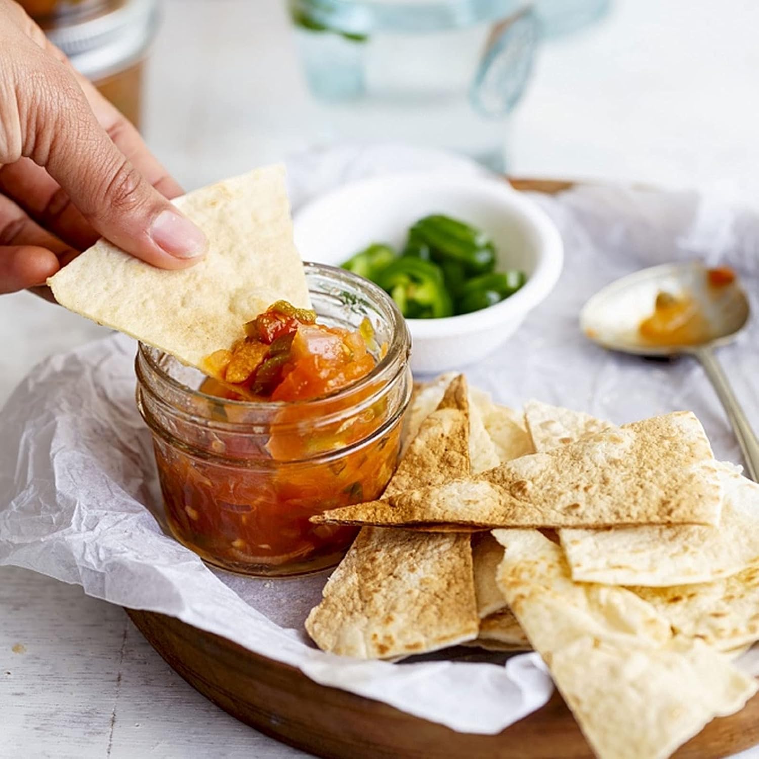 EkkoVla 40-Piece Glass Jars with Black Lids