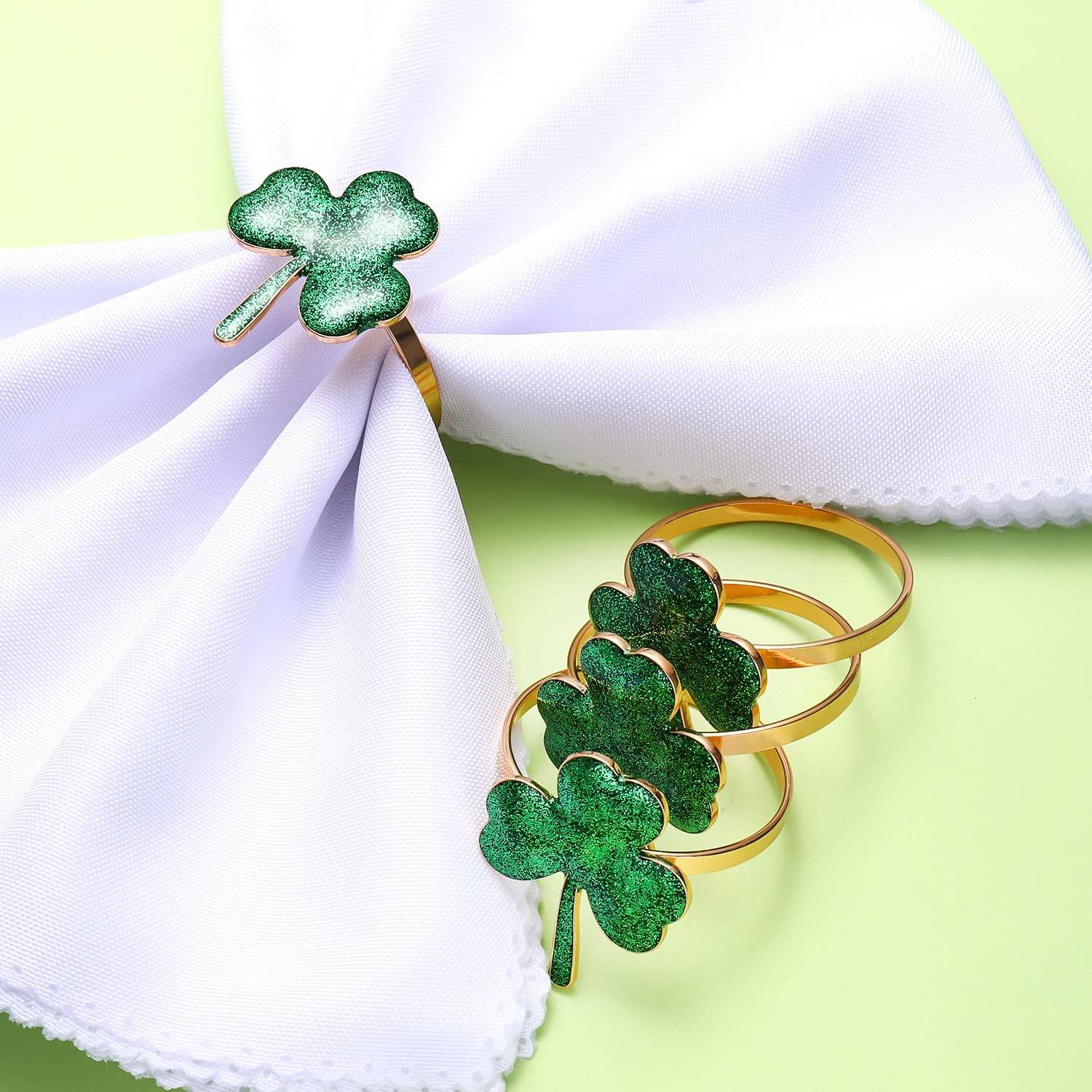 Uniquely Yours Shamrock Napkin Rings Set Style A