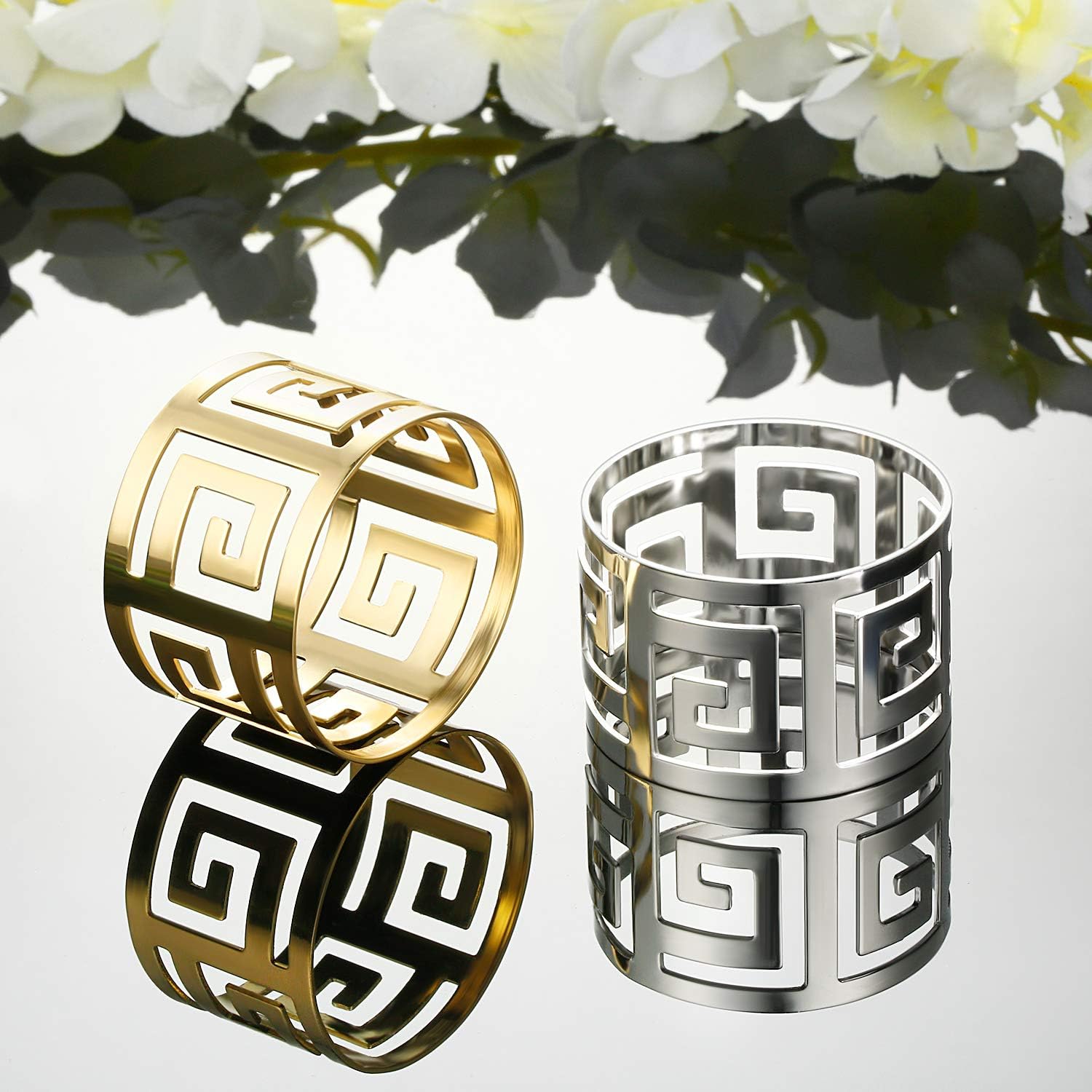 96-Piece Gold Napkin Rings Set