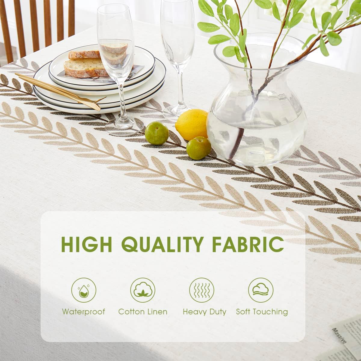 Luxury Embroidered Tablecloth for Dining Tables