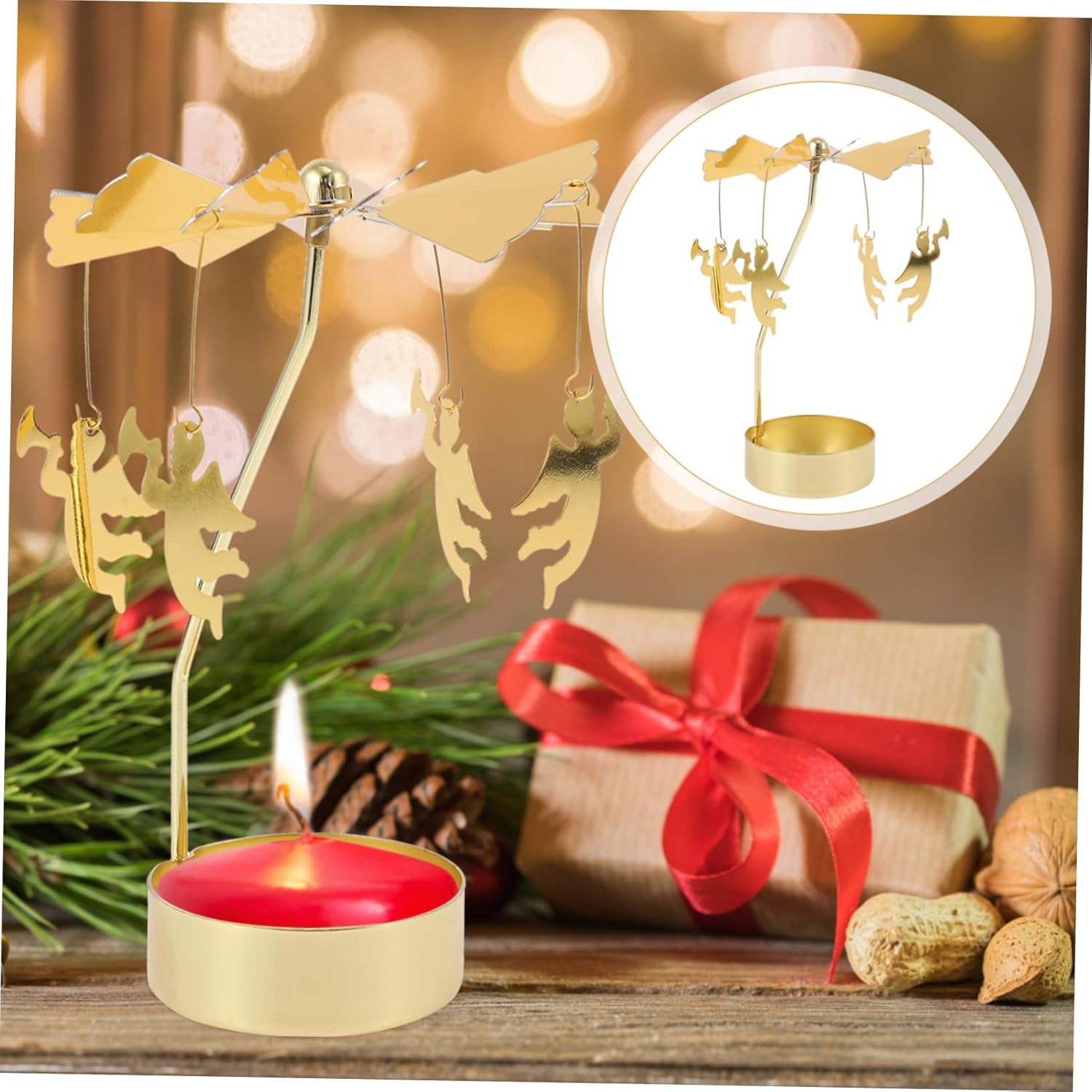 Rotating Tea Light Candle Holder