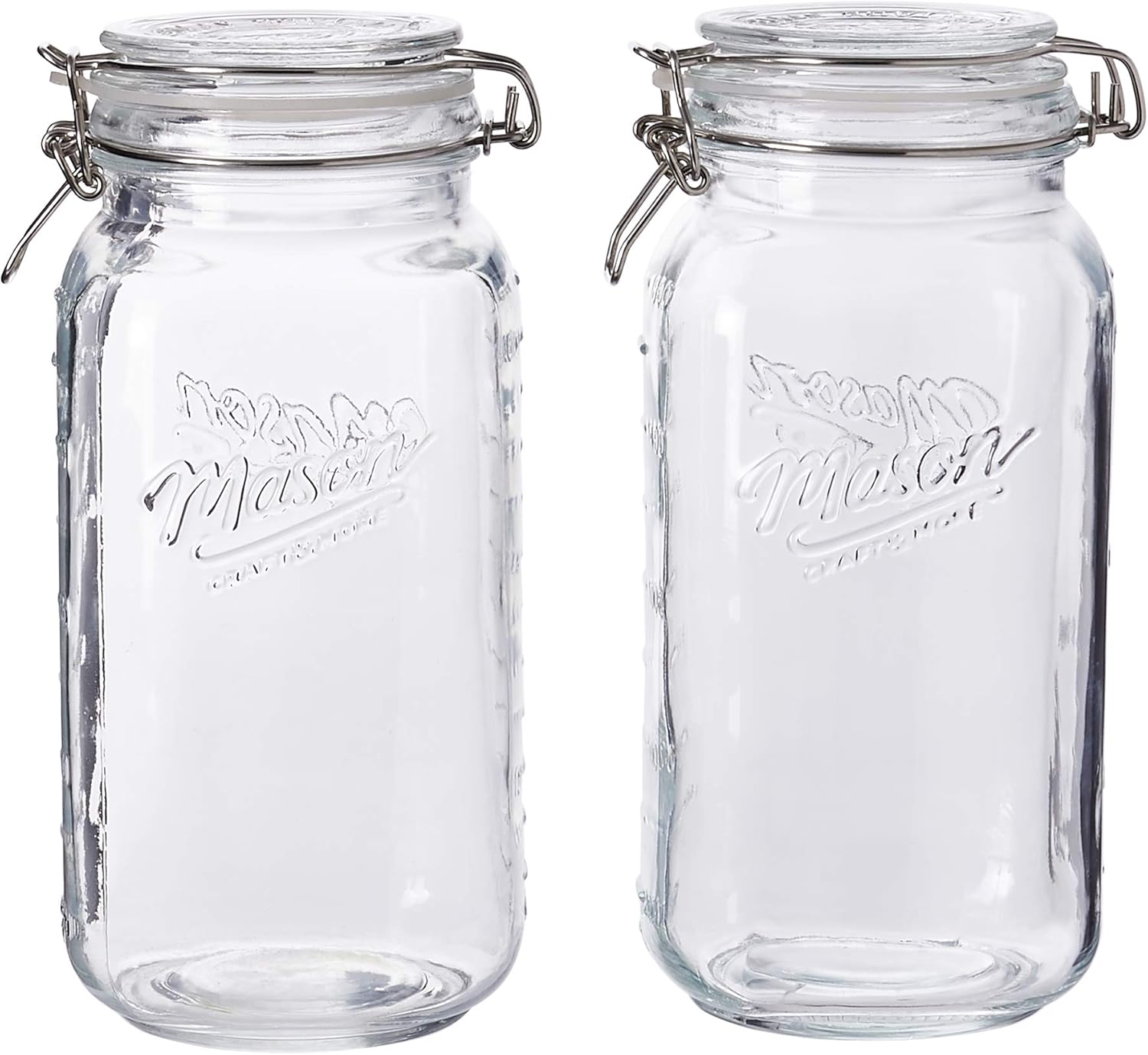 Large Airtight Glass Clamp Jar