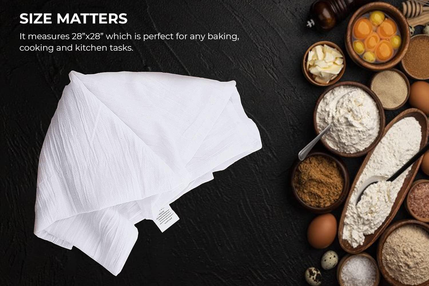 High-Quality 28x28 Cotton Flour Sacks for Durable Kitchen Use