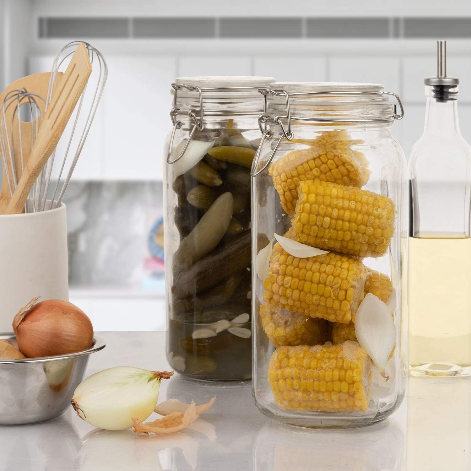 Secure Large Mason Jars with Lid