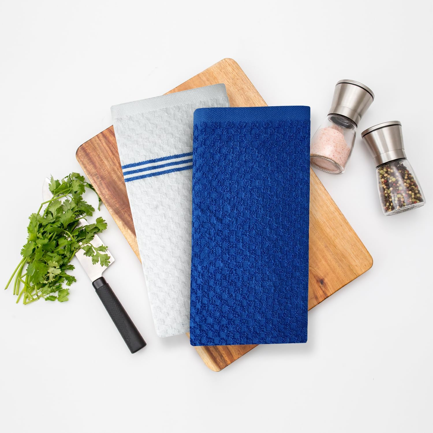 Premium 100 Cotton Kitchen Towels - Ultra Soft Absorbent 15x25 Inch Dish Towels
