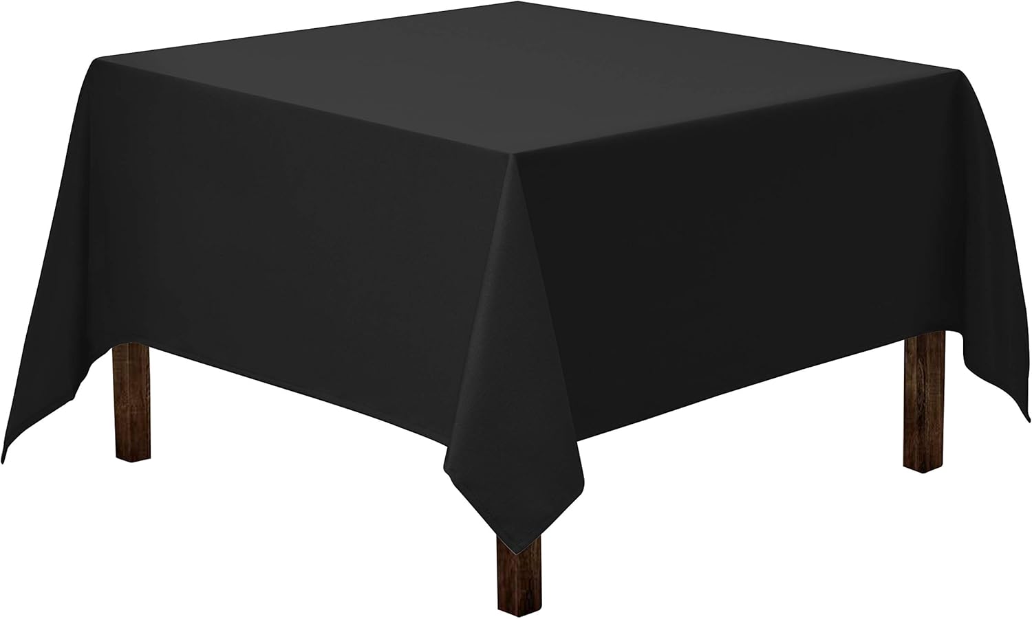 Stylish 52x52 Black Tablecloth for Small Tables