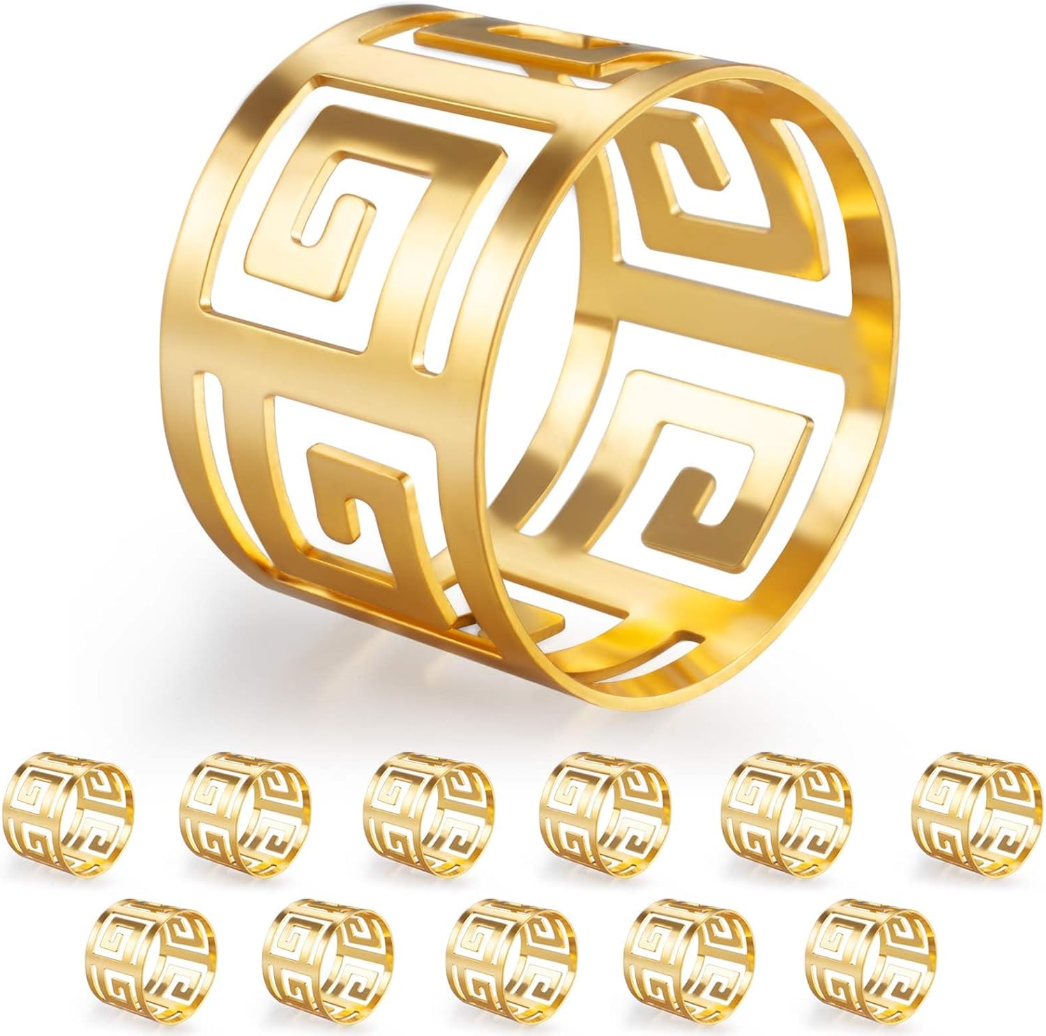 Elevate Your Dining Table with URWOOW Hollow Out Napkin Rings Holder Gold