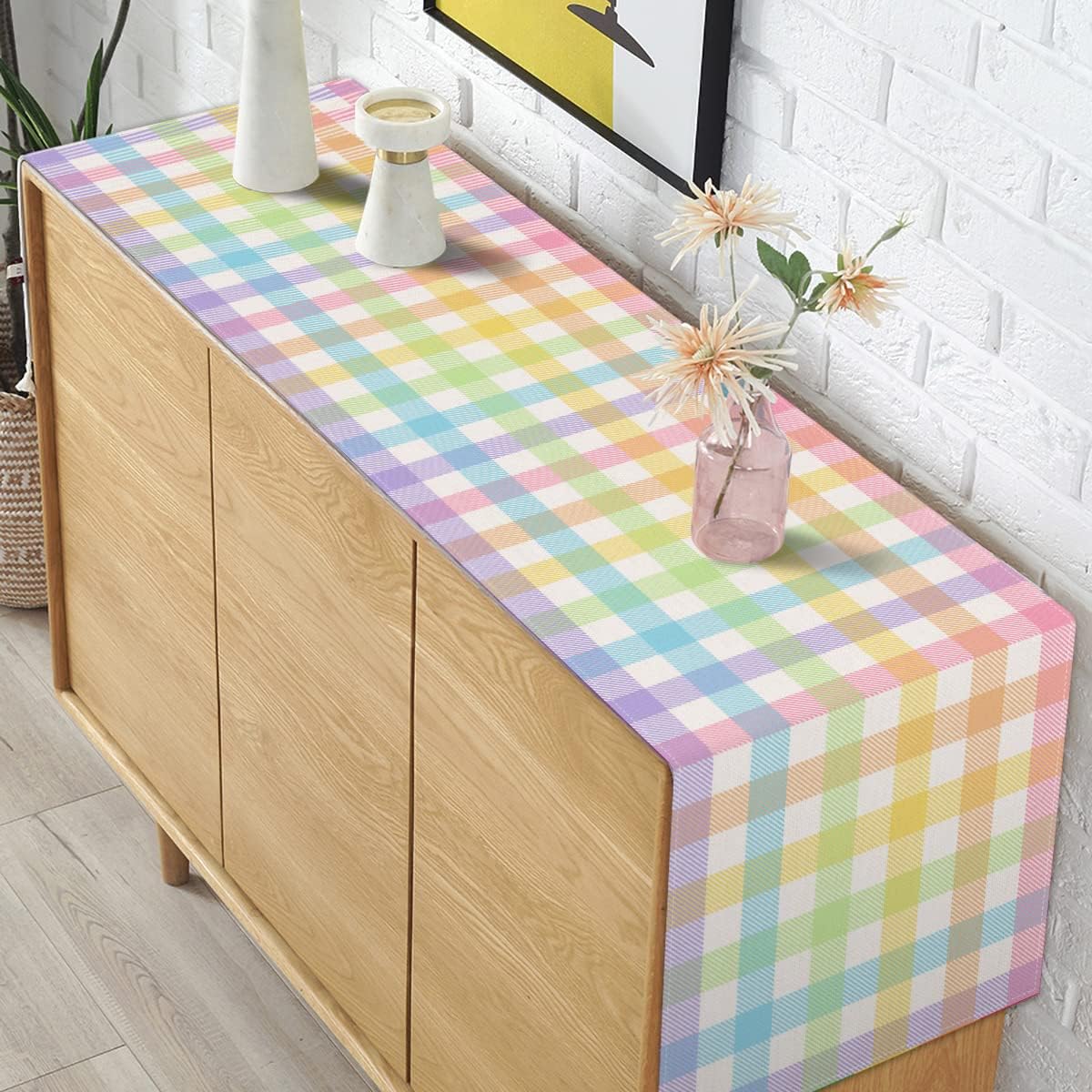 Easter Buffalo Plaid Check Table Runner