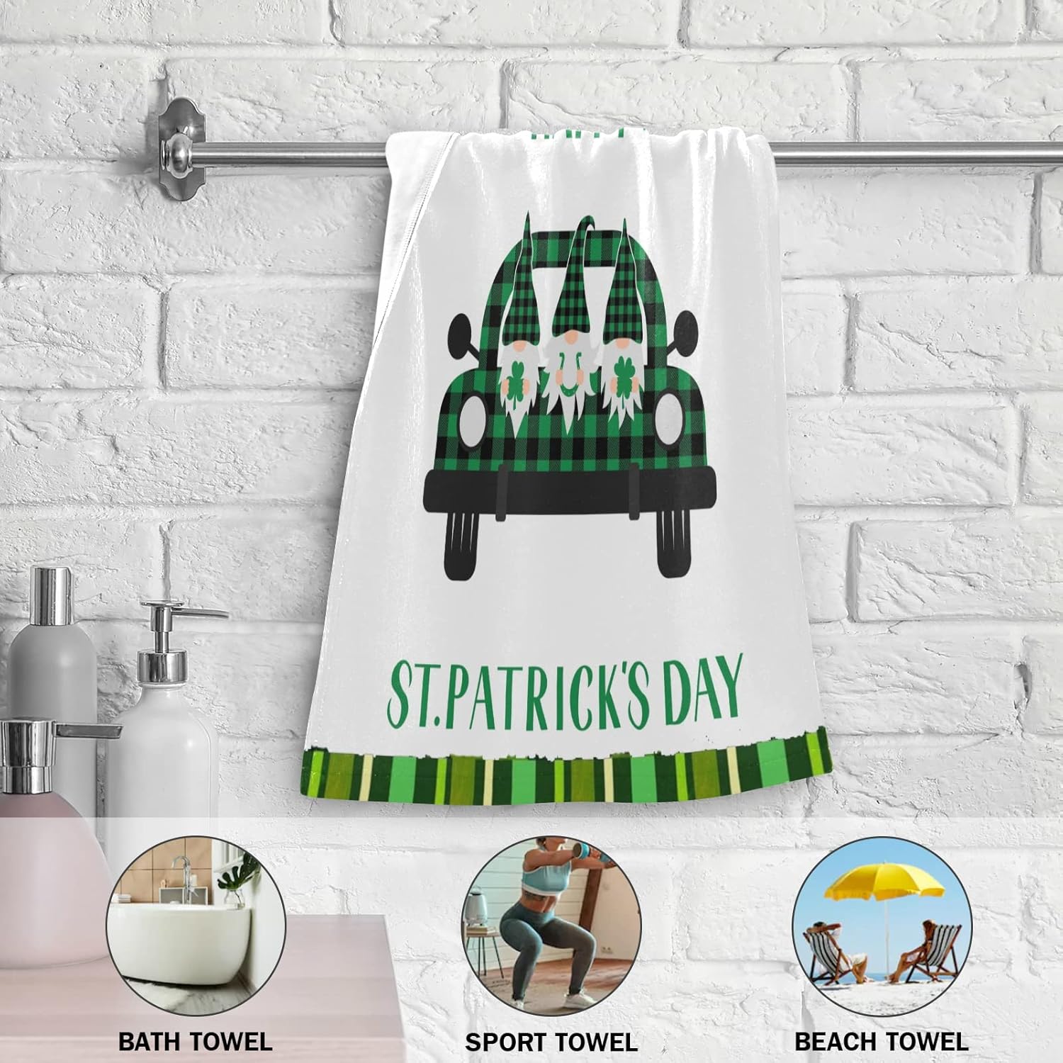 Kcldeci Happy St Patricks Day Bath Towels