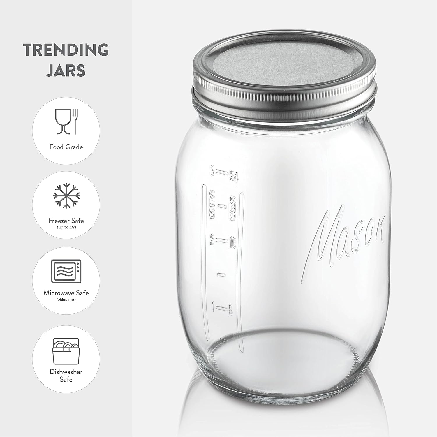 Easy to Use Mason Jar Set for Pickling Canning