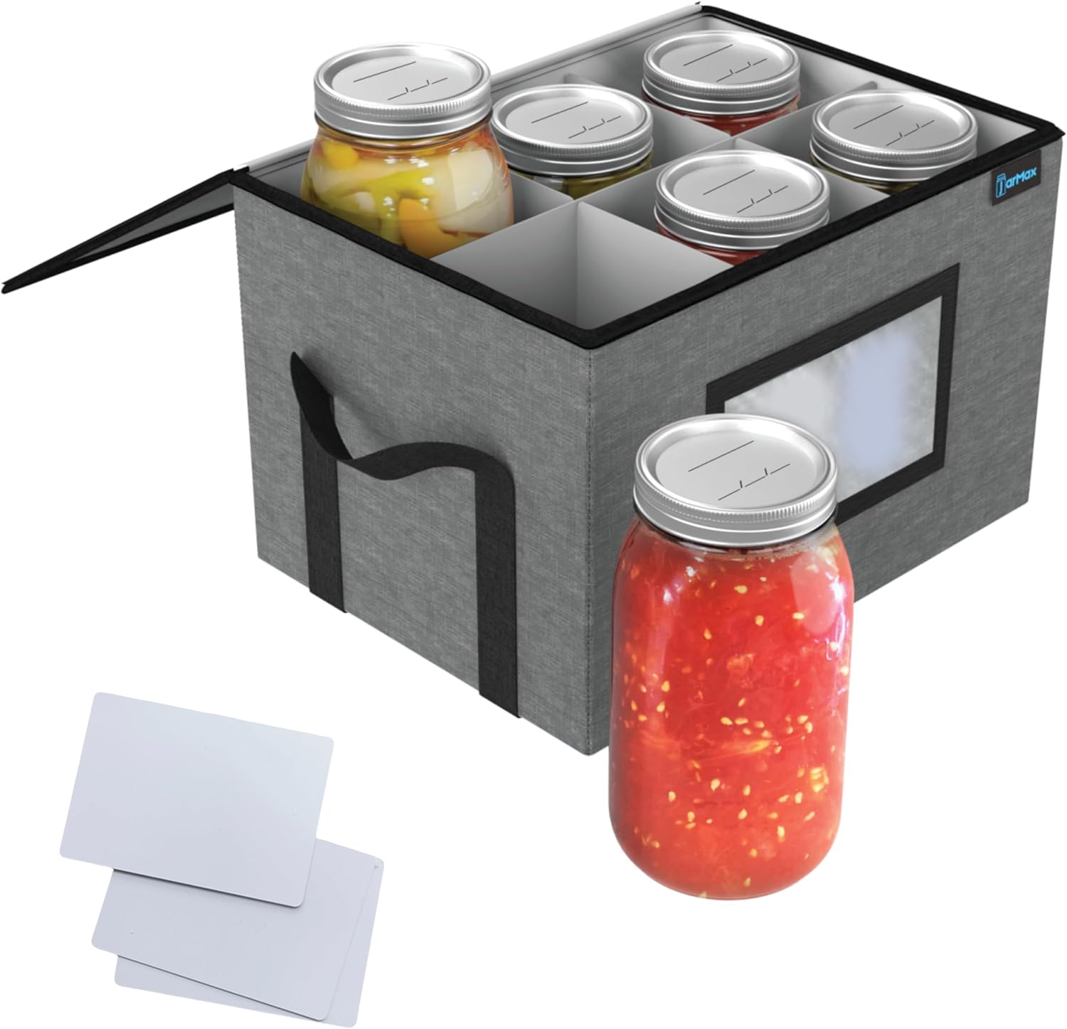 64oz Mason Jar Storage Bag with 6 Compartments