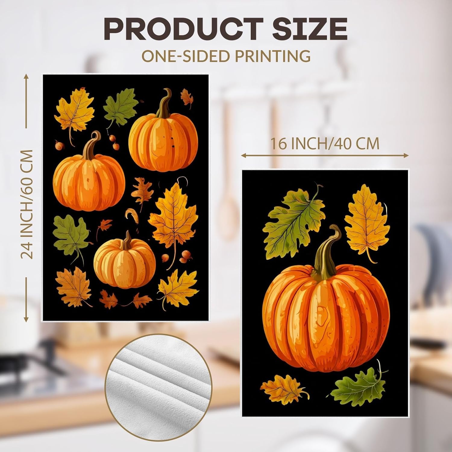 Fall-Decorated Dish Towels for Home Kitchen