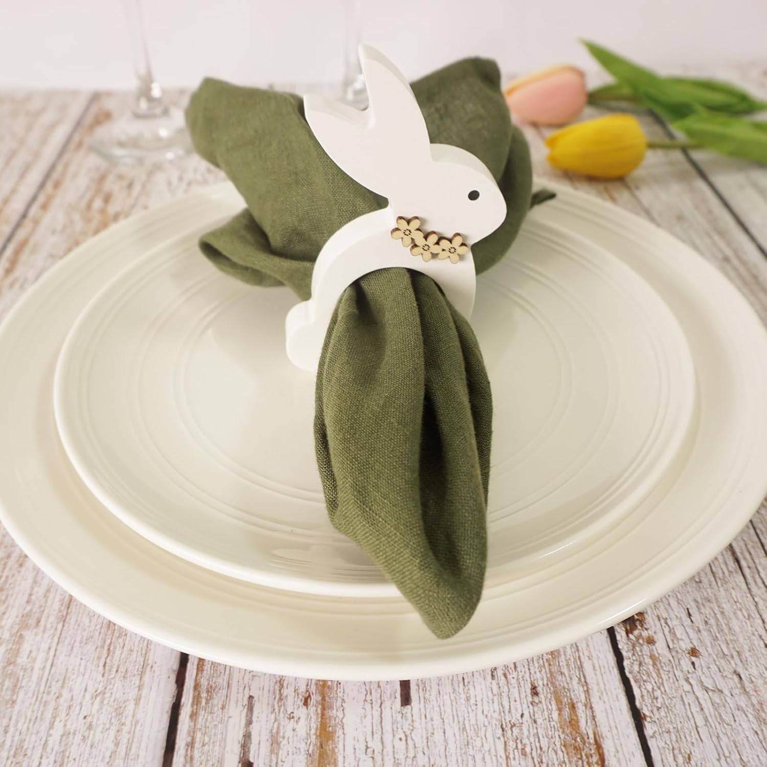 Easter Bunny Napkin Rings 6pc