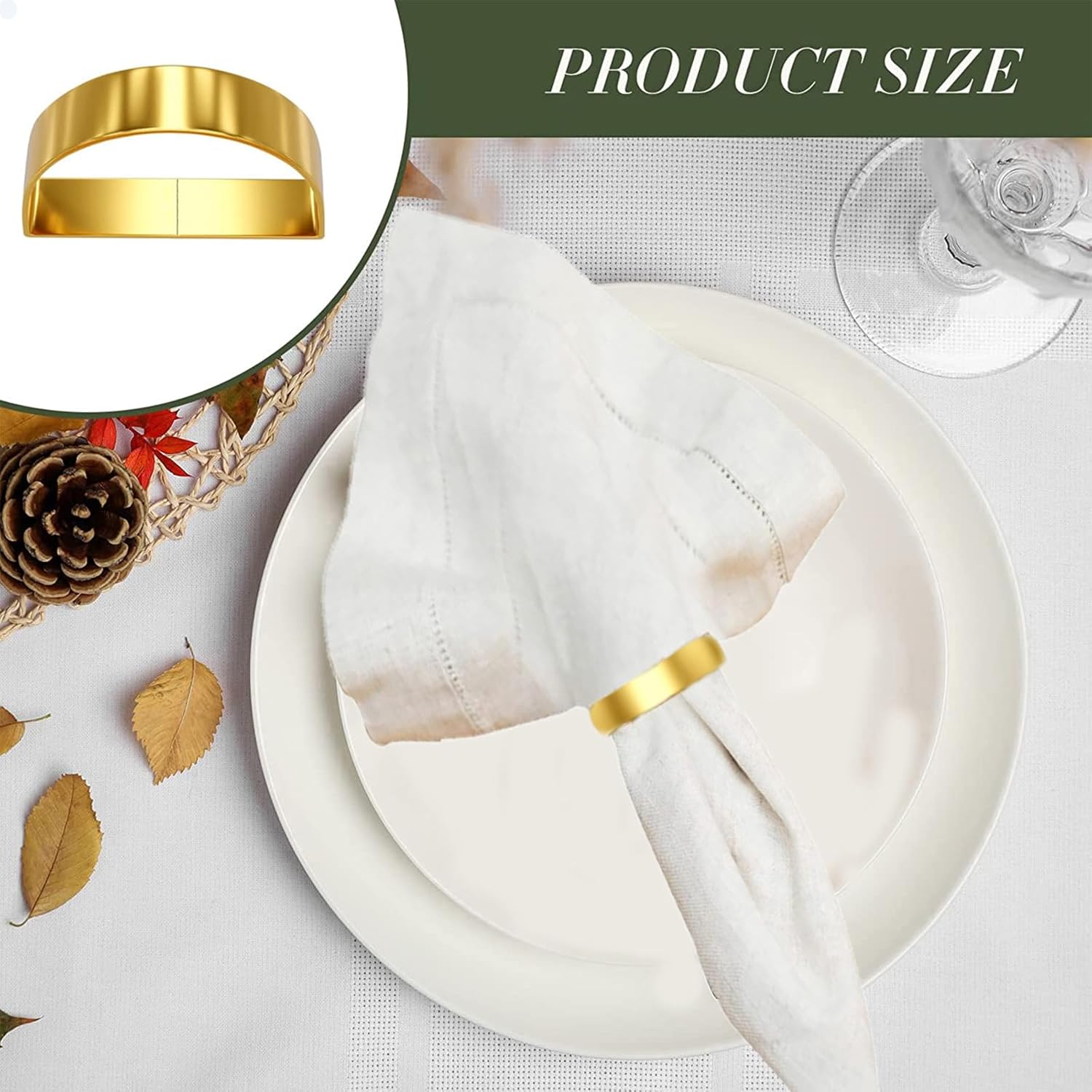 8-Piece Stainless Steel Napkin Rings Durable Elegant for Dining Special Occasions