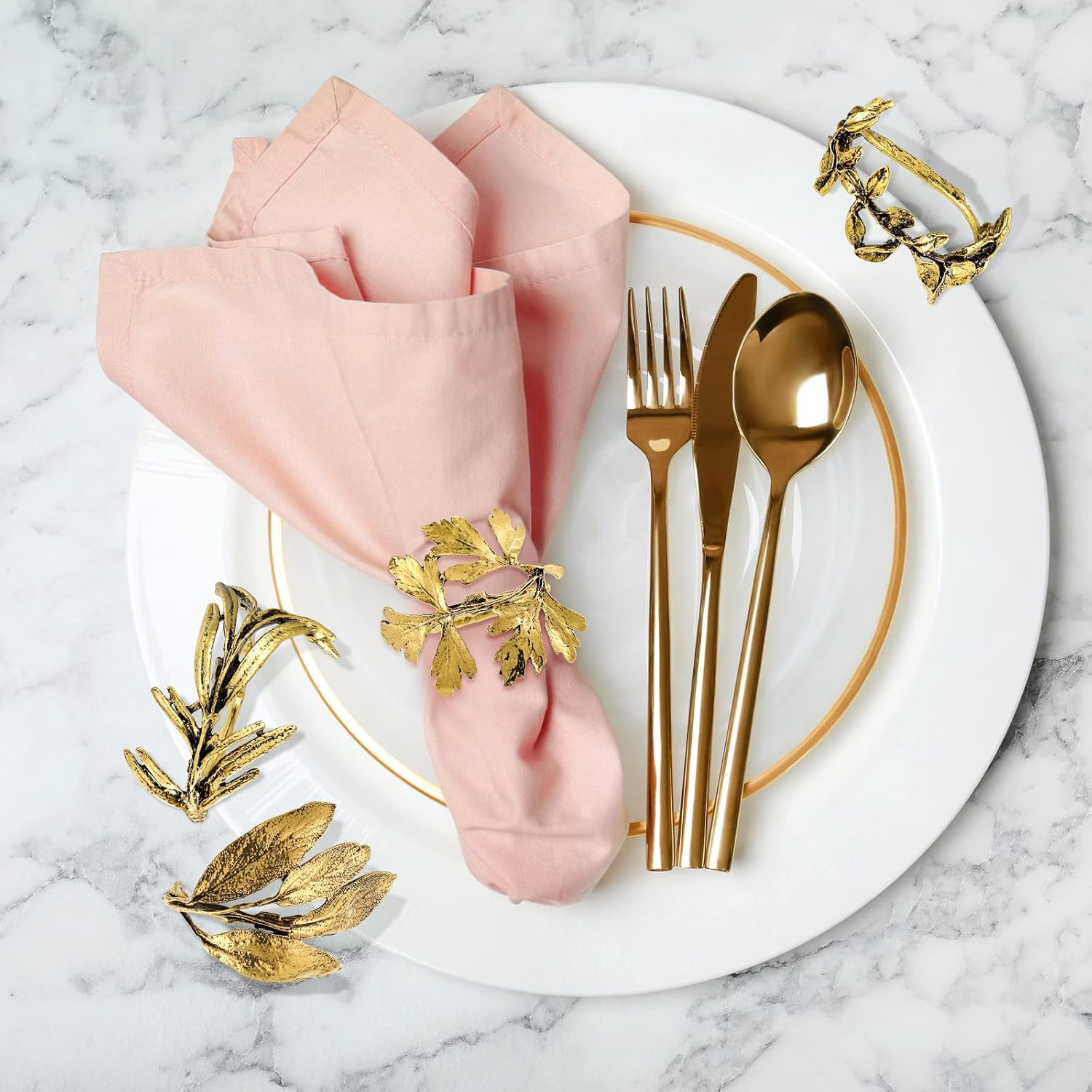 Herb Napkin Rings Set