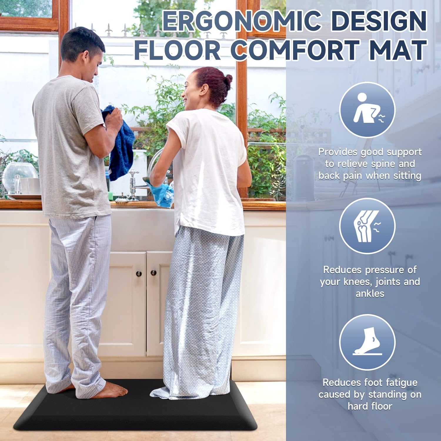 StepRite 45-Inch Thick Kitchen Mat for Standing Desks
