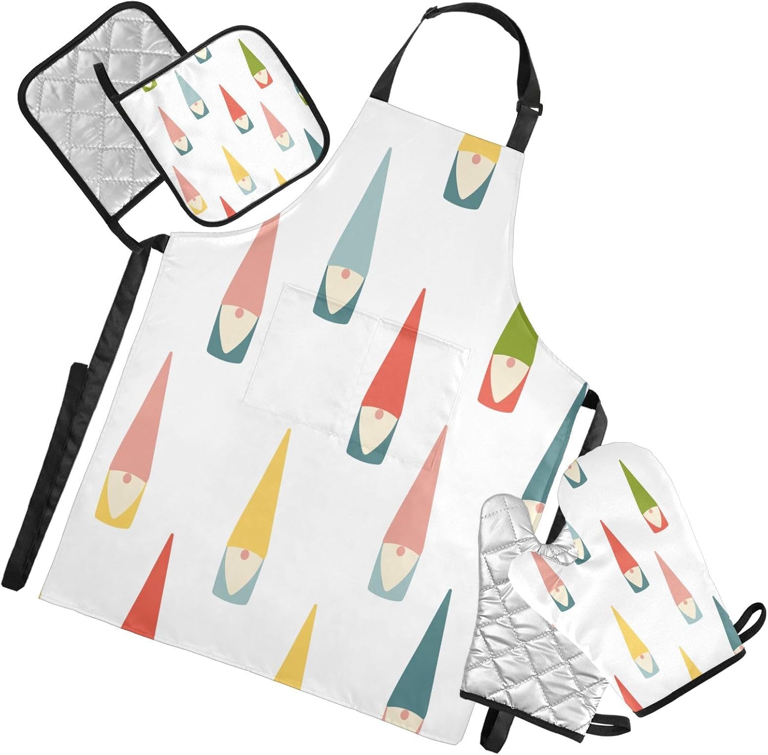 Adjustable Christmas Gnomes Kitchen Apron Set