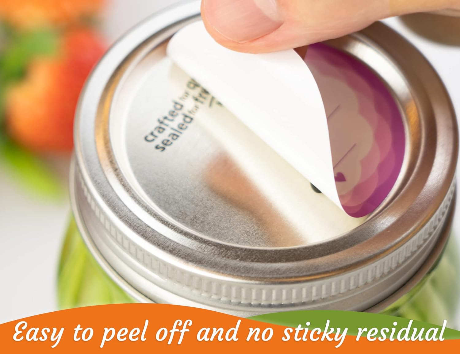 CHUBBIEE Removable Mason Jar Labels Set of 90