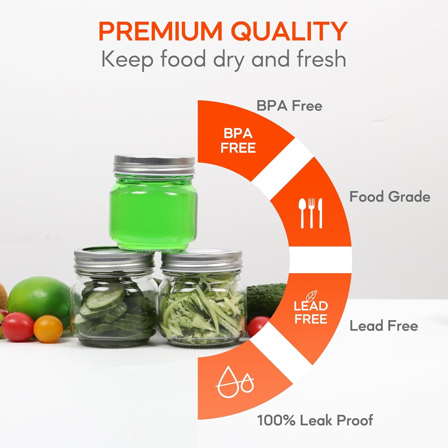 8 oz Mason Jars SetPerfect for Canning More
