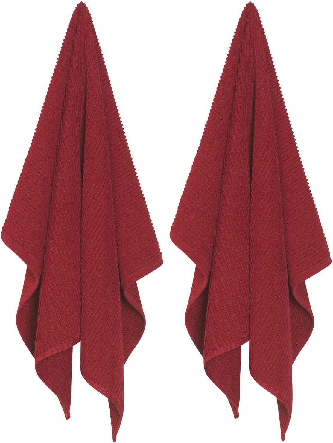 Now Designs Ripple Kitchen Towel Set 2 x Carmine Red