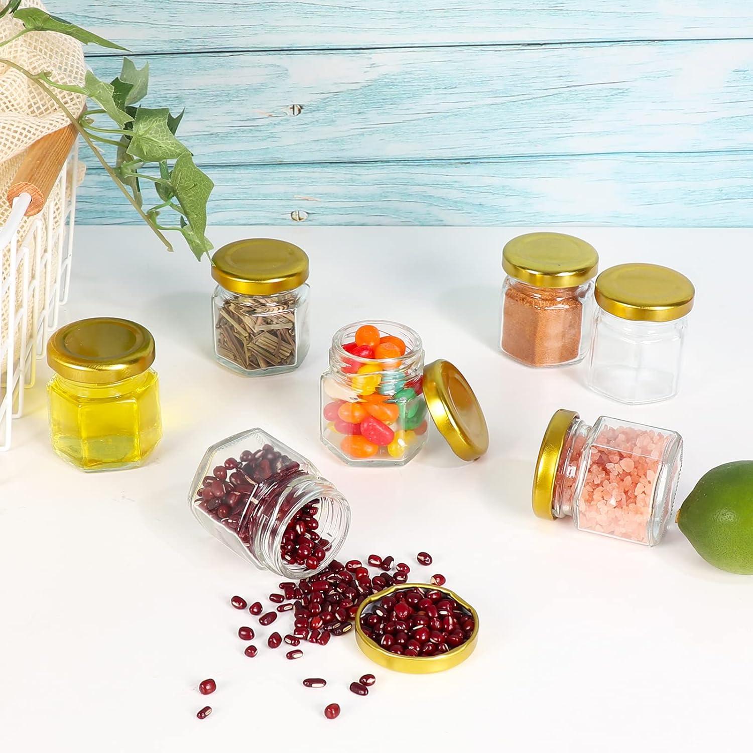 Canning Jars for DIY Use - Mini Glass Jars with Pen Labels