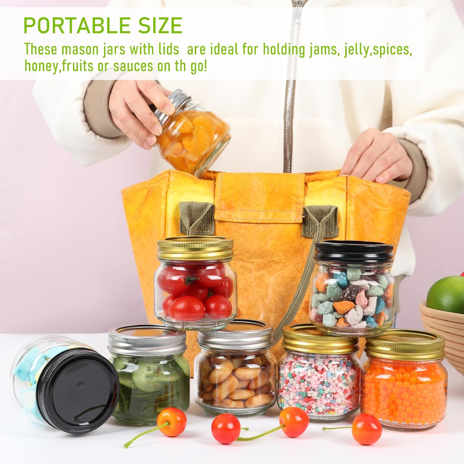 AuroTrends Mason Jars 8 oz 30Pcs Set