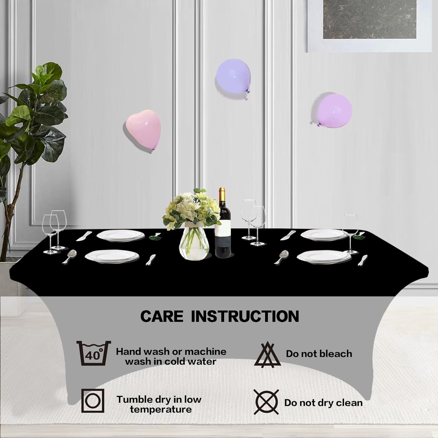 Premium 6FT Stretch Tablecloth for Home Kitchen Event Party