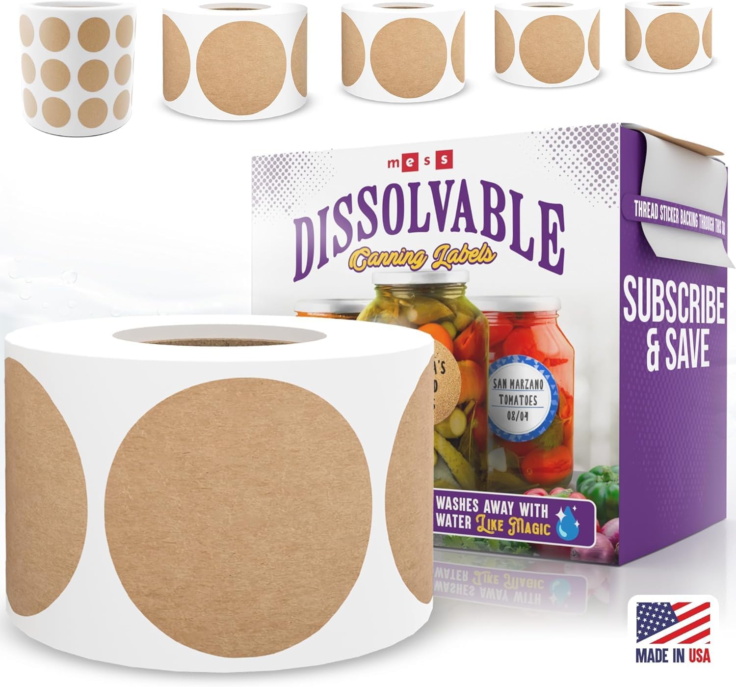 MESS Dissolvable Canning Labels