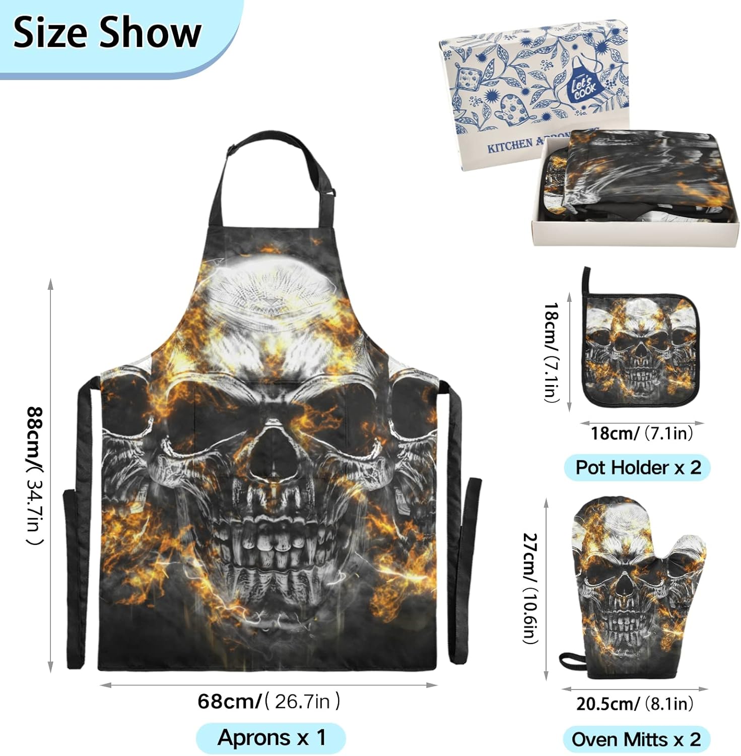 ALAZA Waterproof Apron Set