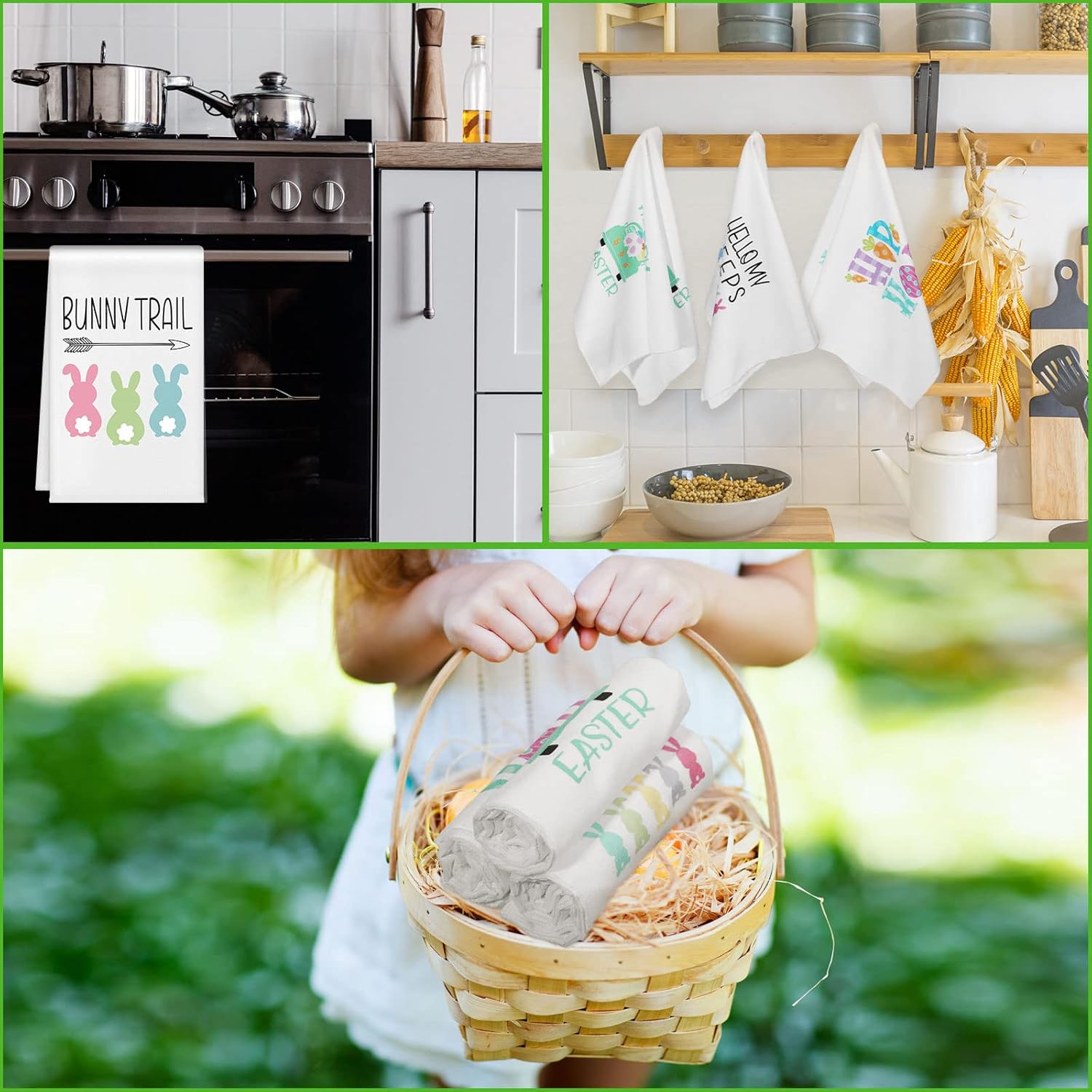 Happy Easter Kitchen Towels by Moukeren
